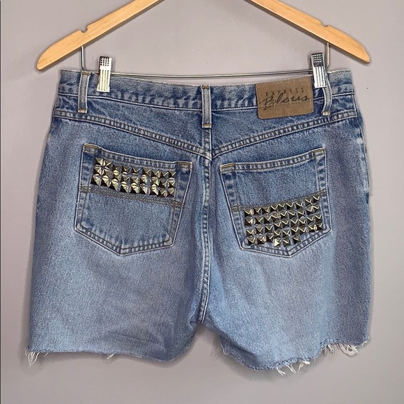 Vintage Express Jean Shorts Embellished Plus 14 - Picture 9 of 14
